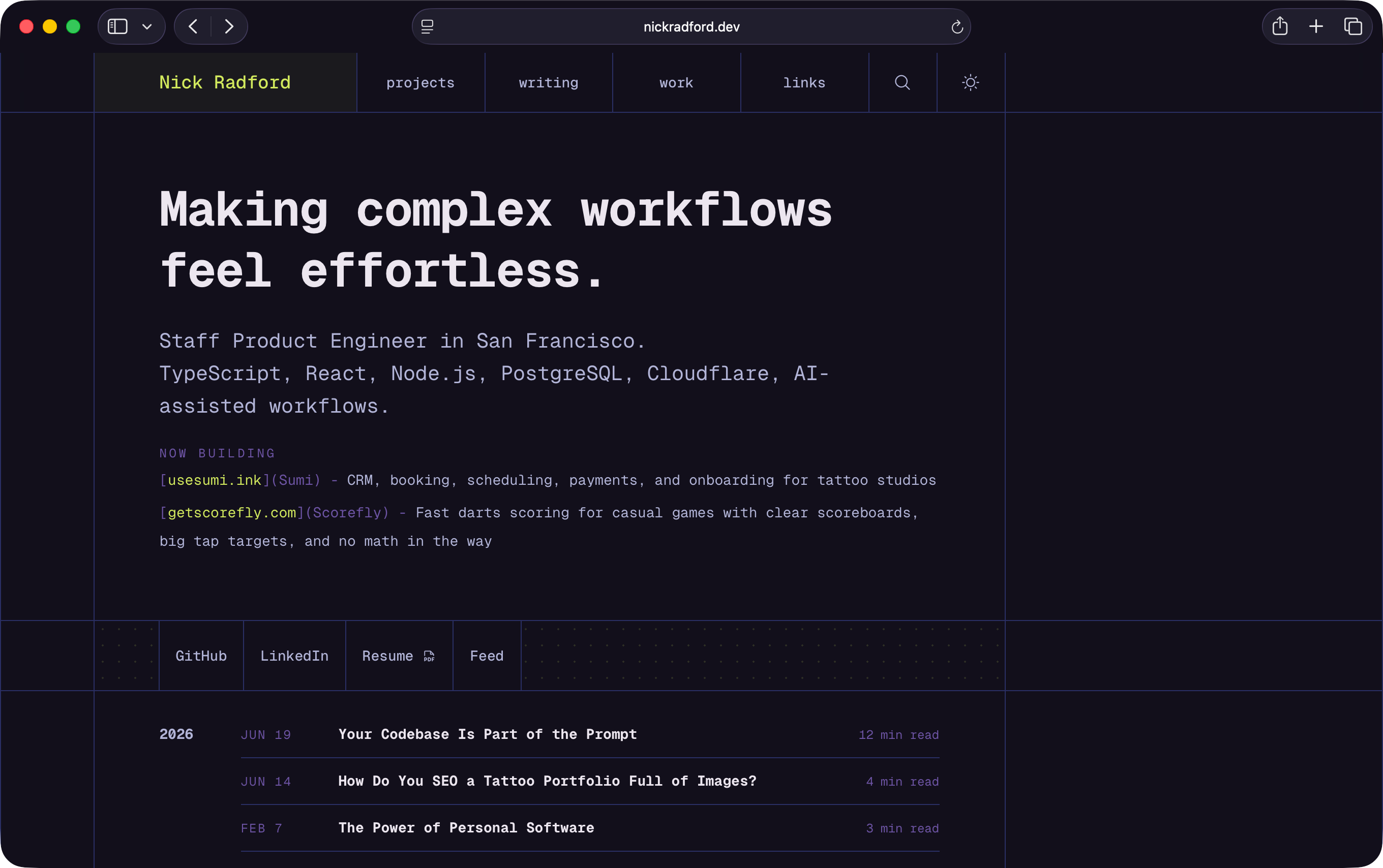 Theme Lab generated dark palette with indigo surfaces and lime accents.